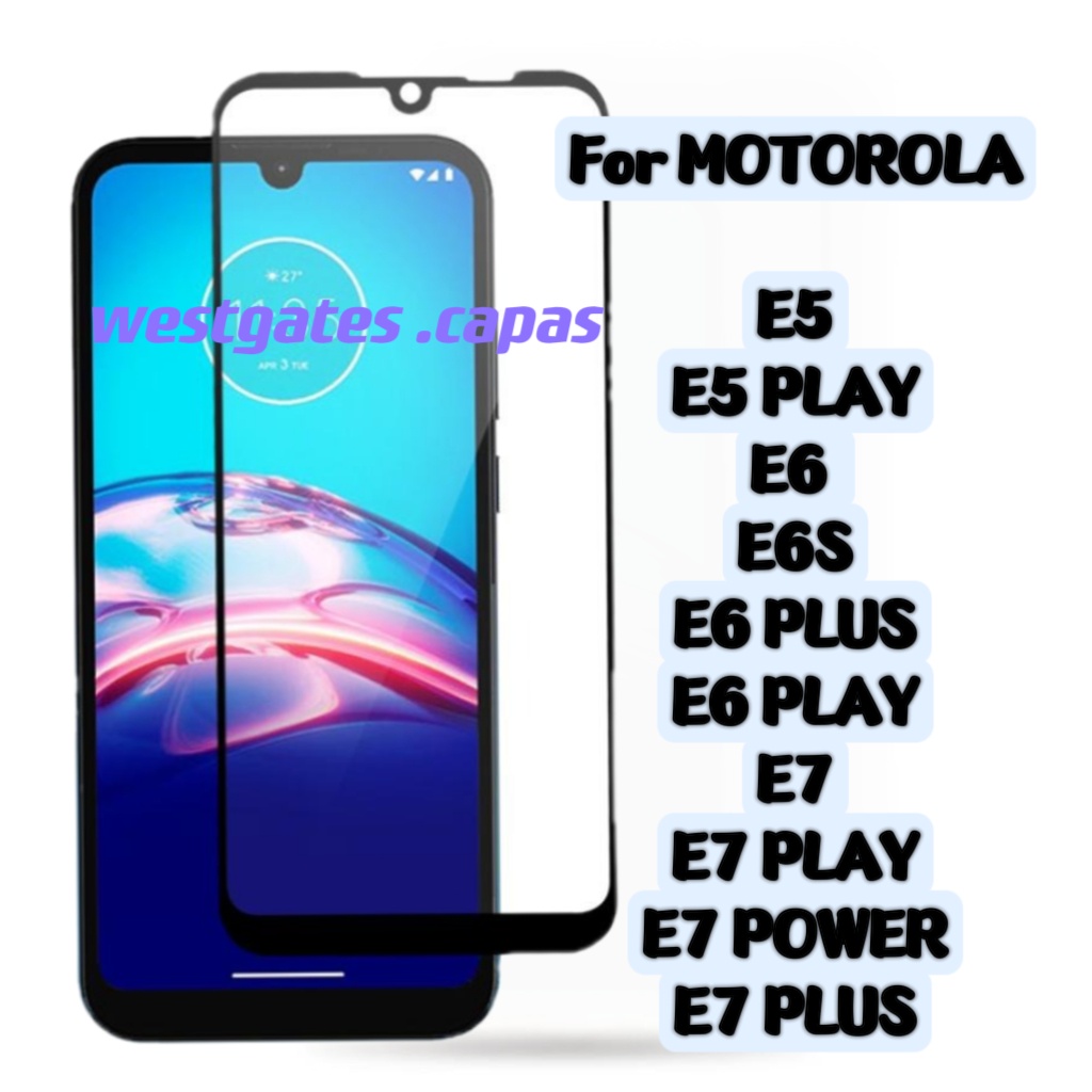 Pelicula 3D Vidro Compativel Motorola E5 E5 PLAY E6 E6S E6 PLUS E6 PLAY E7 E7 PLAY E7 POWER E7 PLUS