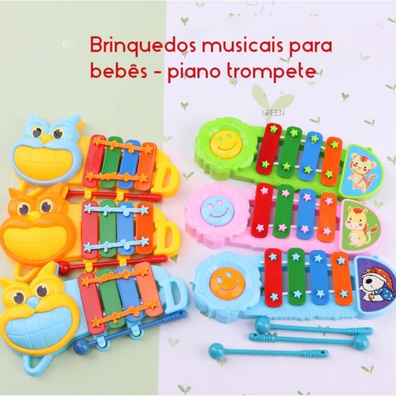Piano Infantil Com Teclado Musical Divertido Sons De Animais - Cmz