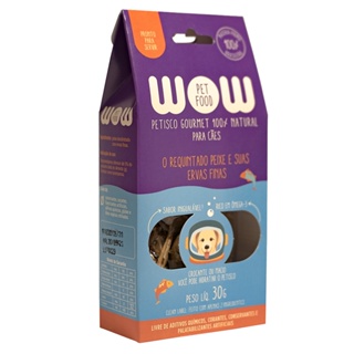 Petisco Para Cães Wow Gourmet Natural Peixe e Ervas Finas - 30g