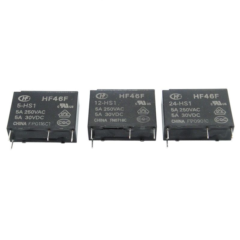 2pcs Relé HF46F-5-HS1 HF46F-12 24 De Potência A Normalmente