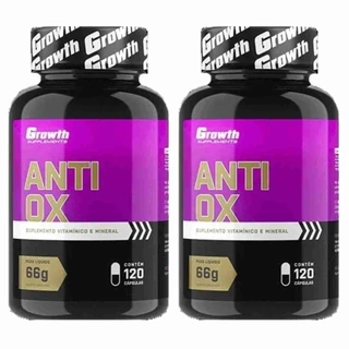 Anti-Ox Antioxidante 120 Cápsulas Growth Kit 2 Potes