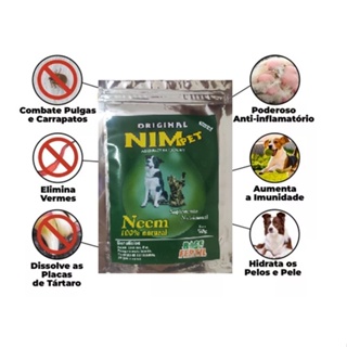 Remedio De Verme carrapato sarna, Natural Para Caes E Gatos Original Neem Pet