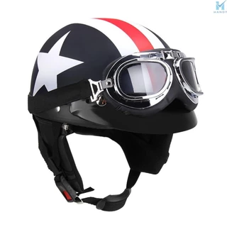 Capacete De Motocicleta Com Óculos De Proteção Visor Scarf Biker Scooter Touring Helmet
