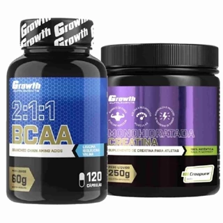 Bcaa 120 Caps + Creatina 250g Creapure Growth Supplements