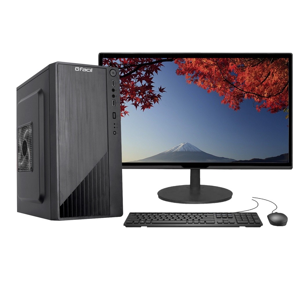 Computador Completo Fácil Intel Core i3 8GB SSD 120GB Monitor 19" HDMI LED Teclado e Mouse