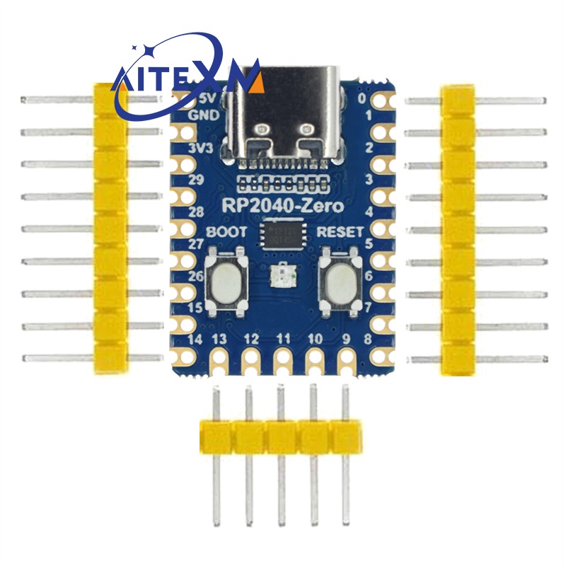 RP2040-Zero RP2040 Para Raspberry Pi Microcontroller PICO Módulo De Desenvolvimento Da Placa Cortex M0 + Dual-core Processador 2MB Flash