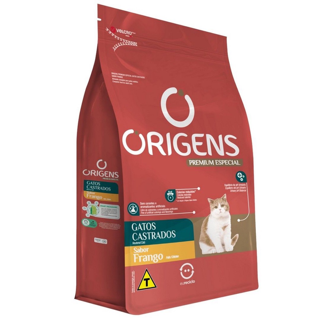 Ração Para Gato Adulto Castrado Sabor Frango 10,1kg Origens | Shopee Brasil