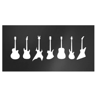 Quadro Decorativo Guitarras e violões Mdf 40x20cm