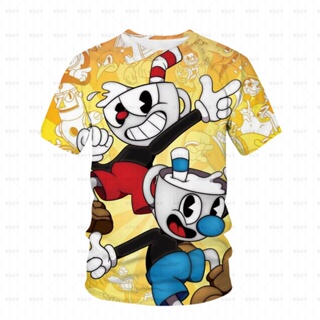 Camiseta Infantil Cuphead Show Xicrinho e Caneco Game