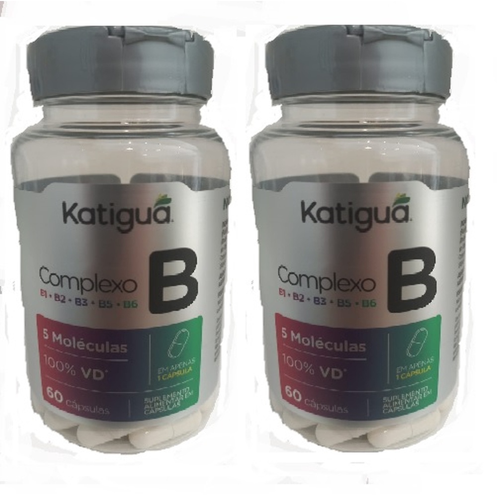 Kit 2 Suplemento Complexo B 5 Moléculas 60 Caps Katigua | Shopee Brasil