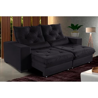 Sofá Isis Retrátil Reclinável 2,10m Suede c/ Molas ensacadas - Sofá Casa