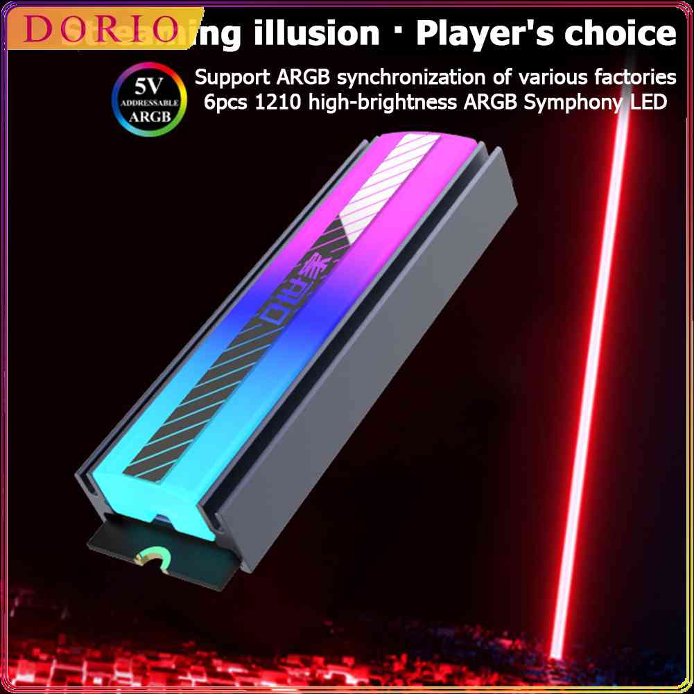 M . 2 Radiador De Disco Rígido SSD Dissipador De Calor 5V 3Pin ARGB 2280 De Estado Sólido