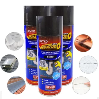Kit 3 Borrachas Manta Líquida Impermeabilizante Vedatudo Para Telhado/Cantos/Juntas/Concreto 400ml
