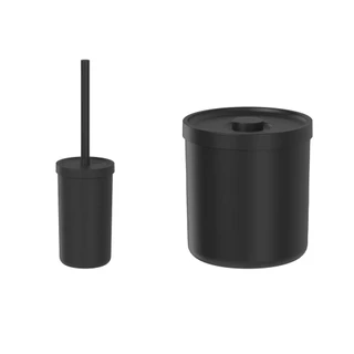 Kit Lixeira Bold 6L Preto + Escova Sanitária - Ou em Oferta na Shopee