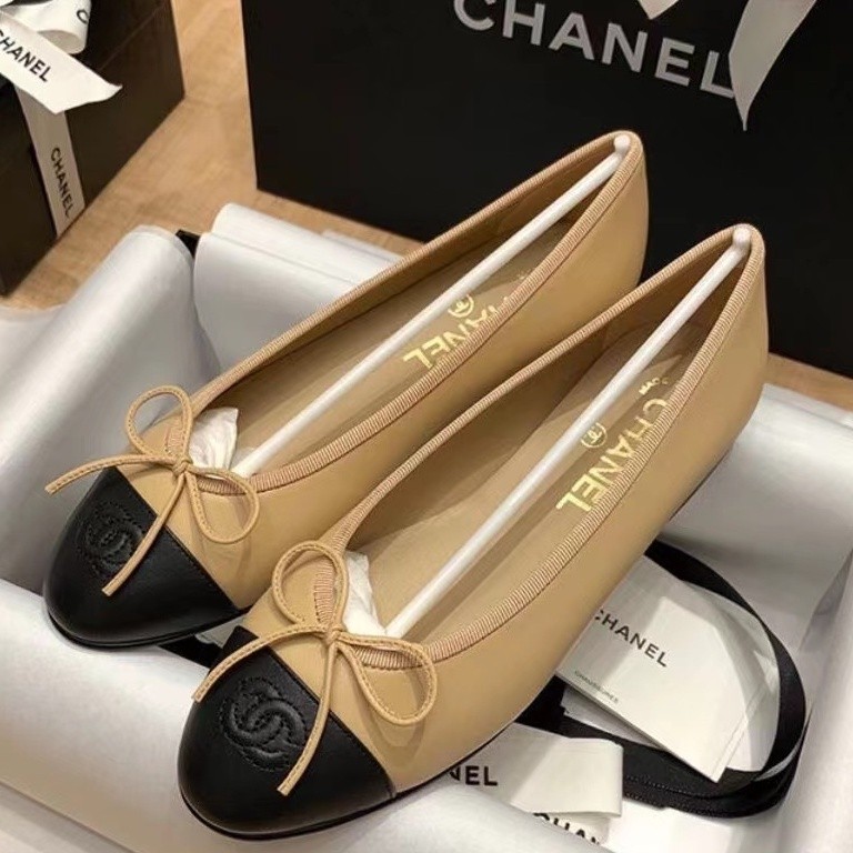 CC Sapato De Ballet Feminino Preto Sem Rodas Confortável Moda Casual