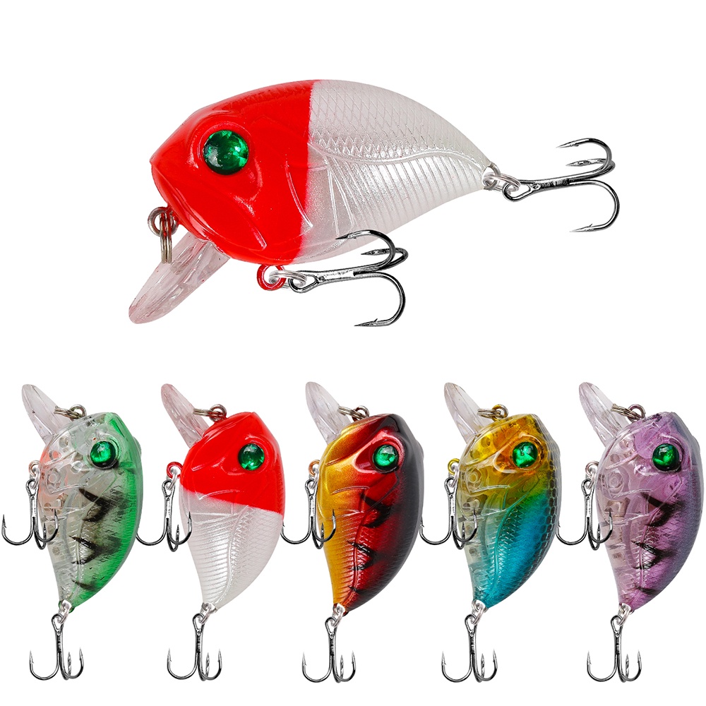 1pcs 8g 4,5cm Crankbait Iscas De Pesca 3D Olhos Isca Artificial Duras Wobblers Crankbaits Tackle