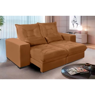 Sofá Retrátil Reclinável Miami 2,10m c/ Molas ensacadas Suede - Sofá Casa