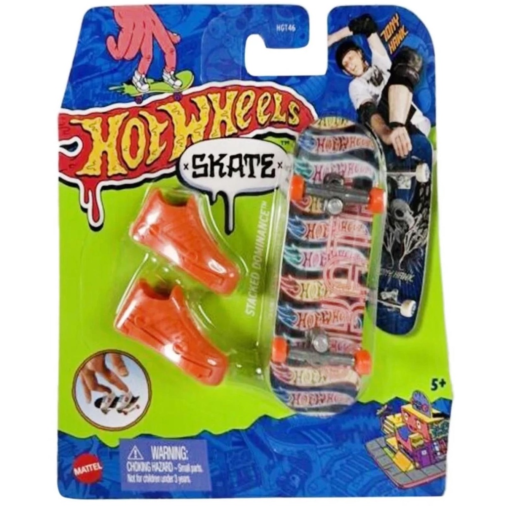 Hot Wheels Skate De Dedo Com Tênis Stacked Dominance - HNG32