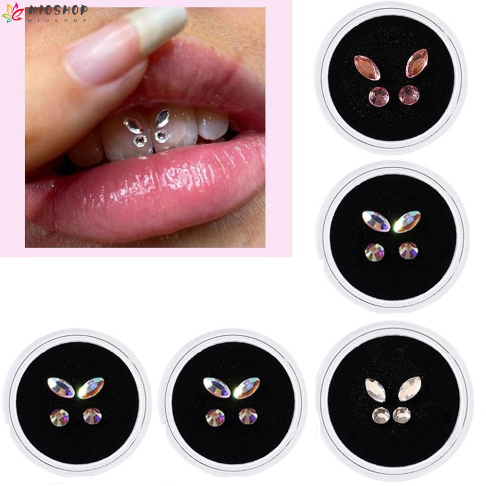 4Pcs/box Dental Tooth Gems Crystal Diamond Ornament Various Shapes ...