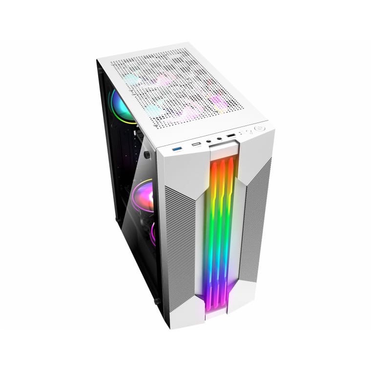 Gabinete Gamer Gamemax G510-BK-DBB Optical Preto Frente/Lateral em Acrilico  USB3.0 3 Fans Leds RGB RAINBOW