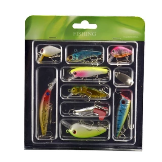 Shimars kit de isca artificial 10pcs isca artificial para tucunaré isca artificial para traira kit iscas artificiais pesca meia agua superficie