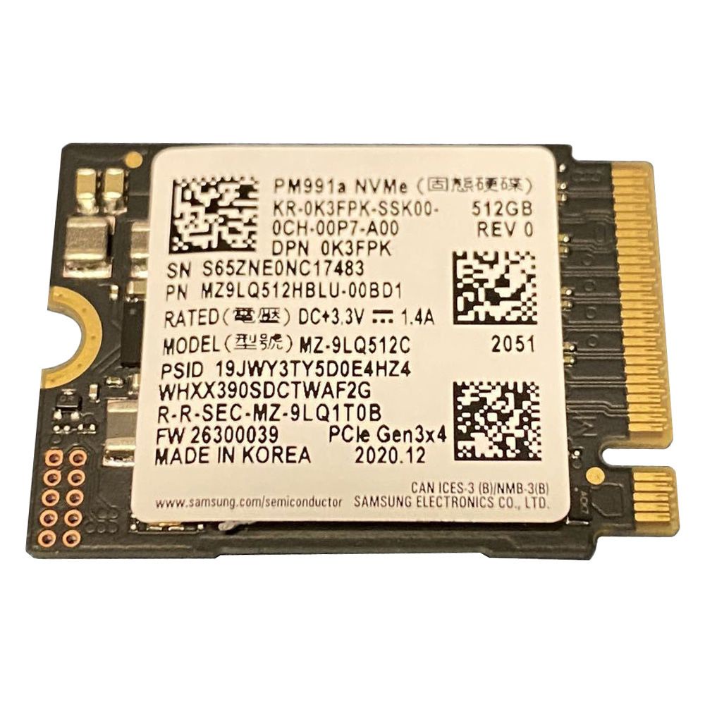 Samsung PM991a 512GB M . 2 2230 NVMe SSD De Substituição Para