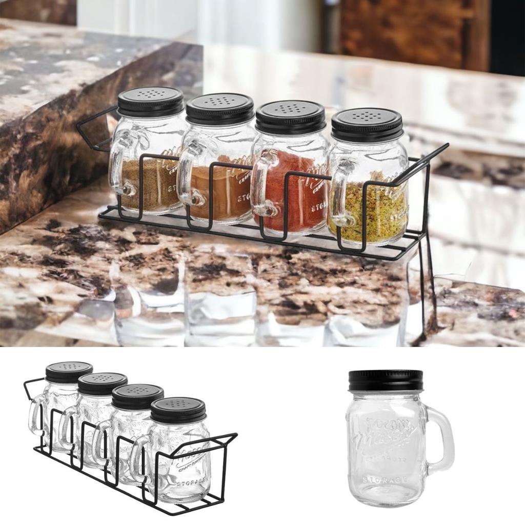 Set Portacondimenti Da Viaggio MKNZOME - Bottiglie Trasparenti Per Sale, Olio E Spezie | Ideale Per Campeggio E Picnic - Foto 5