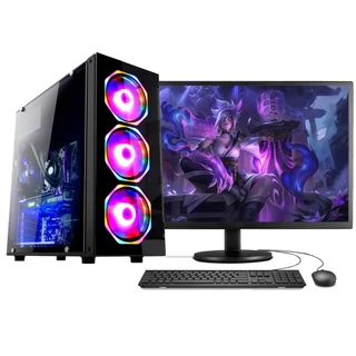 PC Gamer Completo Fácil Intel Core i5 3ª Geração 16GB GTX 1650 4GB SSD 240GB Fonte 500W Monitor 19" Teclado e Mouse