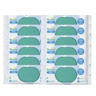 Kit 12 Lenços Umedecidos Pampers Higiene Completa c/ 48 Unidades cada