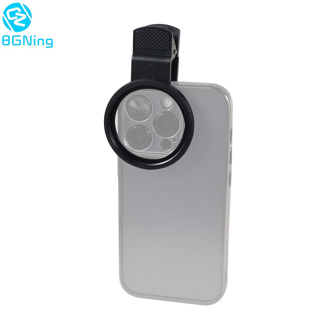 BGNing 52mm Clip De Montagem Do Anel De Filtro Da Lente Telefone Profissional Para Todos Os Smartphones Adaptador Liga De Alumínio