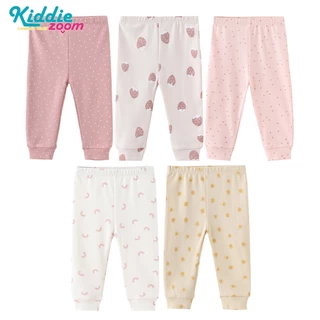Kiddiezoom 5 Pcs Cute Cartoon Baby Boy Girl Pants 0-12 Meses Calça De Algodão Macia Recém-Nascido