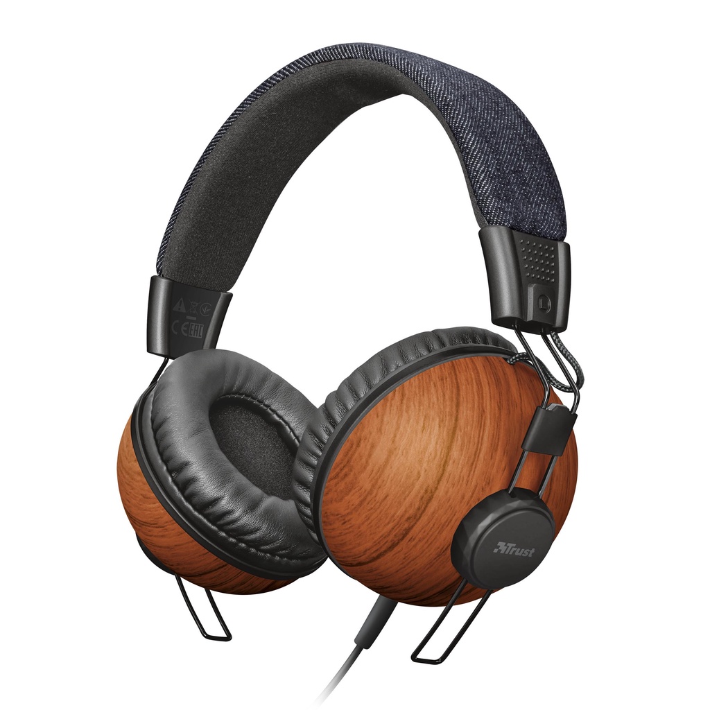 Fone de Ouvido Trust Urban Retro Denim Wood P2 Estereo