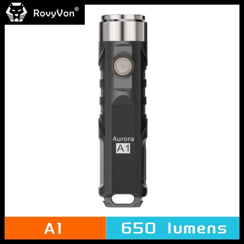 RovyVon G4 Aurora A8 USB-C LED Keychain Flashlight, Oentary On, Lock Ode, Ax 650 High Luen - View #5