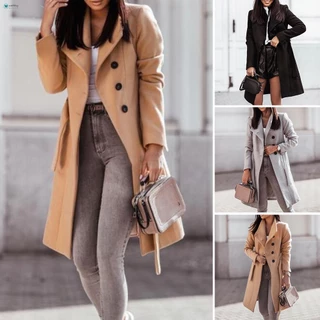 Casaco Longo De Inverno Simples E Elegante Para Senhoras Cor Sólida Manga Longa Espessa em Promoção na Shopee Casaco Longo De Inverno Simples E Elegante Para Senhoras Cor Sólida Manga Longa Espessa