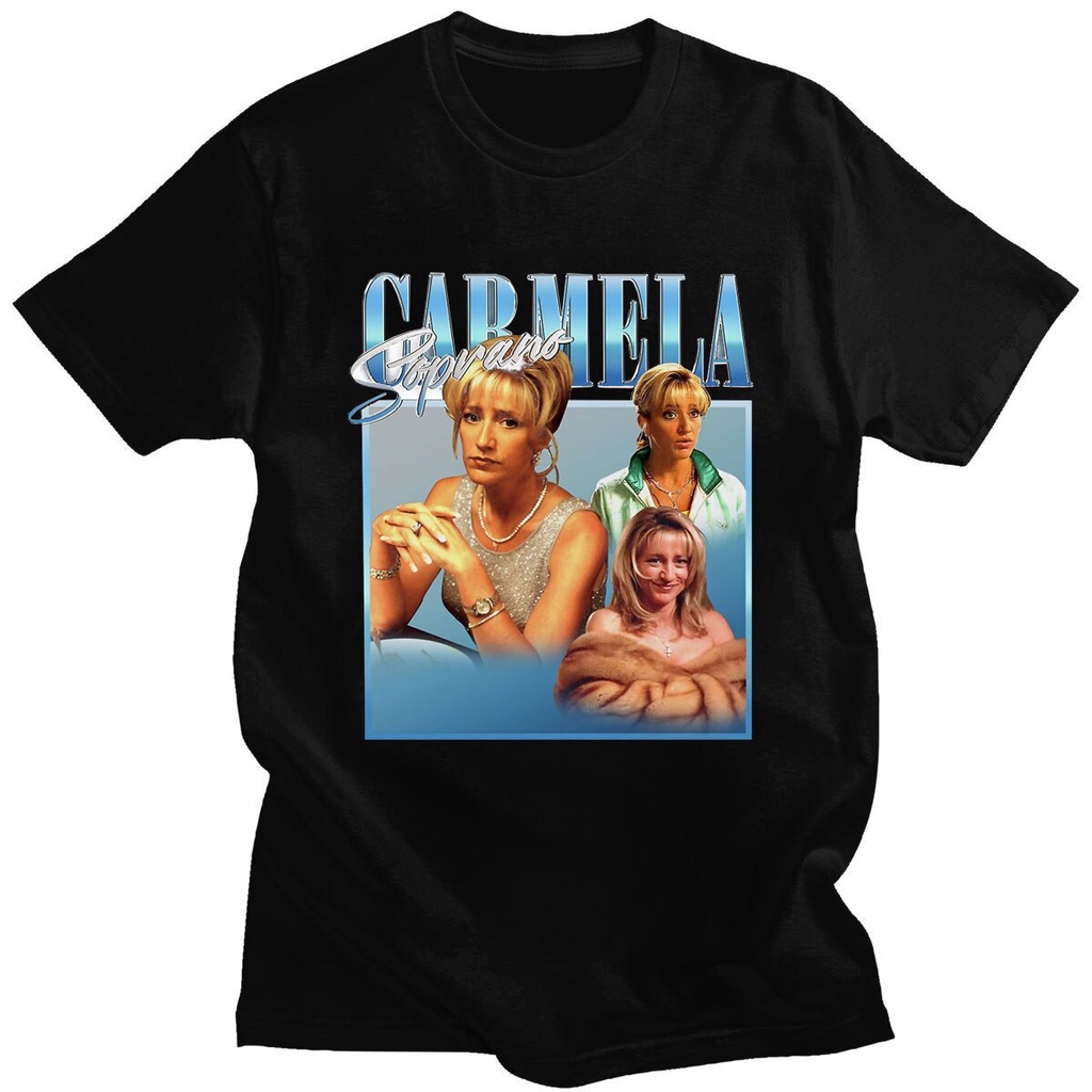Camiseta Esportiva Carmela Soprano Clássica Personalidade Simples Impressão Wild 100 Cotton Loose Man