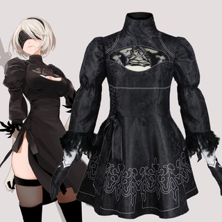 Nier Automata Yorha 2B Cosplay Fantasias Anime Figura De Halloween Para Mulheres Vestido Sexy De Papel Uniforme