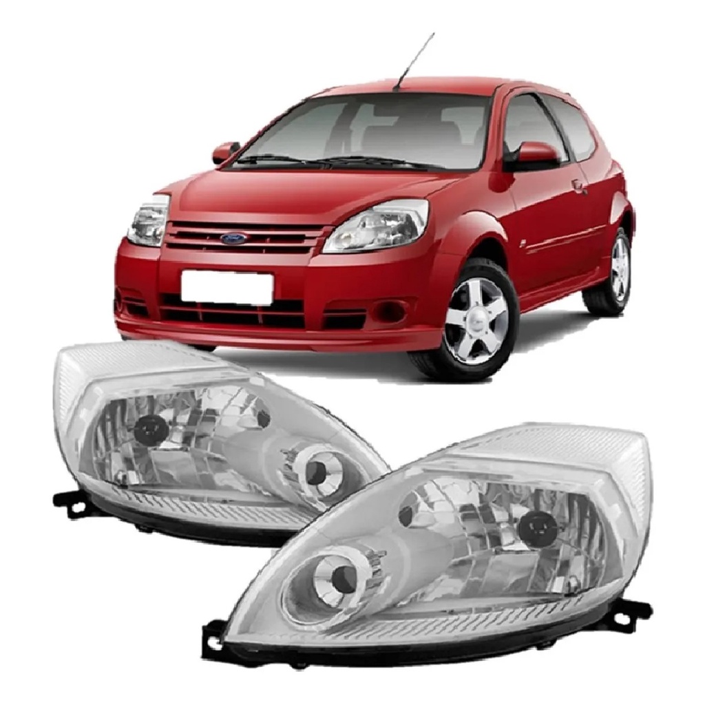 Par Farol Ford Ka 2008 2009 2010 2011 2012 2013 Cromado | Shopee Brasil