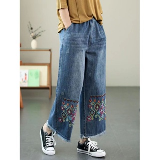Calça jeans de cintura alta ultra elástica feminina, listra