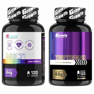 Kit Multivitaminico 120 Caps + Triptofano 120 Caps Growth