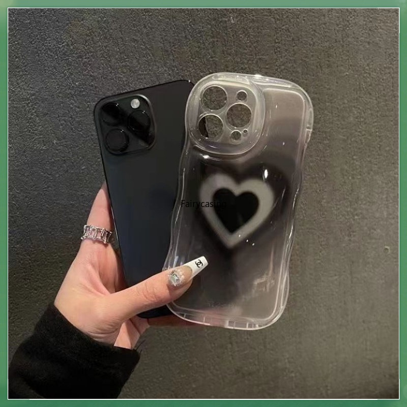 Capa Para iPhone 14 13 12 11 Pro Max Mini XS SE 3 7 8 Plus Pára-Choques Híbrido De Onda Cacheada Transparente