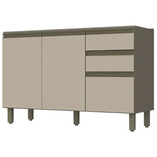 Balcão para Pia Henn Connect C66-35 2 Gavetas 3 Portas