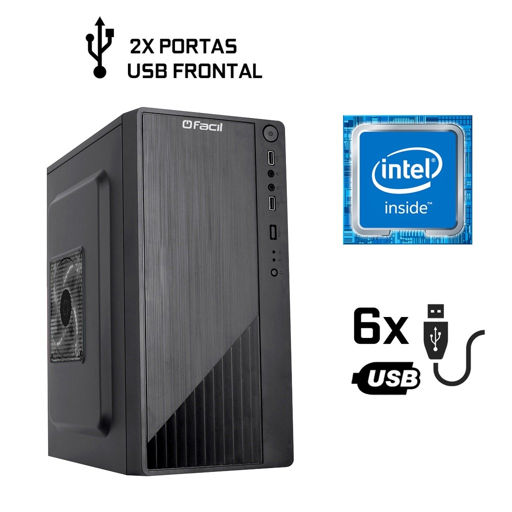 Computador Fácil H61 Intel Core i5 (2ª Geração) 4GB SSD 120GB