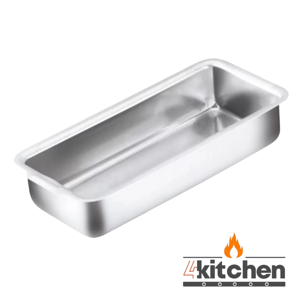 Forma Assadeira Pão 1 Caseiro Bolo Inglês Retangular 23x12cm