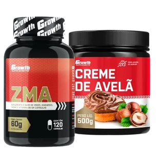 Kit Zma 120 Caps + Creme Avelã Fit 500g Growth Supplements