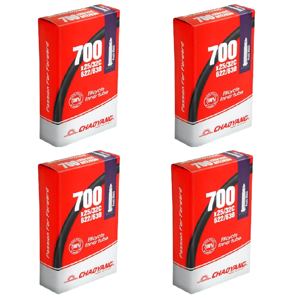 4x câmara de ar 700 x 25/32 Chaoyang bico fino presta 60 mm | Shopee Brasil