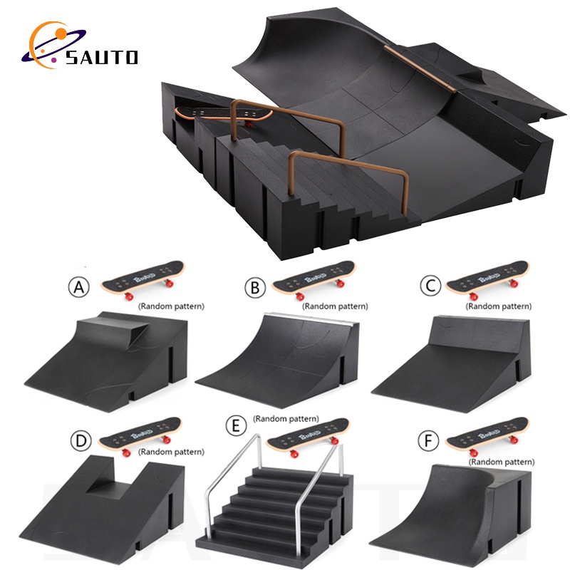 Kit De Skatepark De Dedos Con Rampa Y Monopatín ¡Para Practicar Trucos En Miniatura!