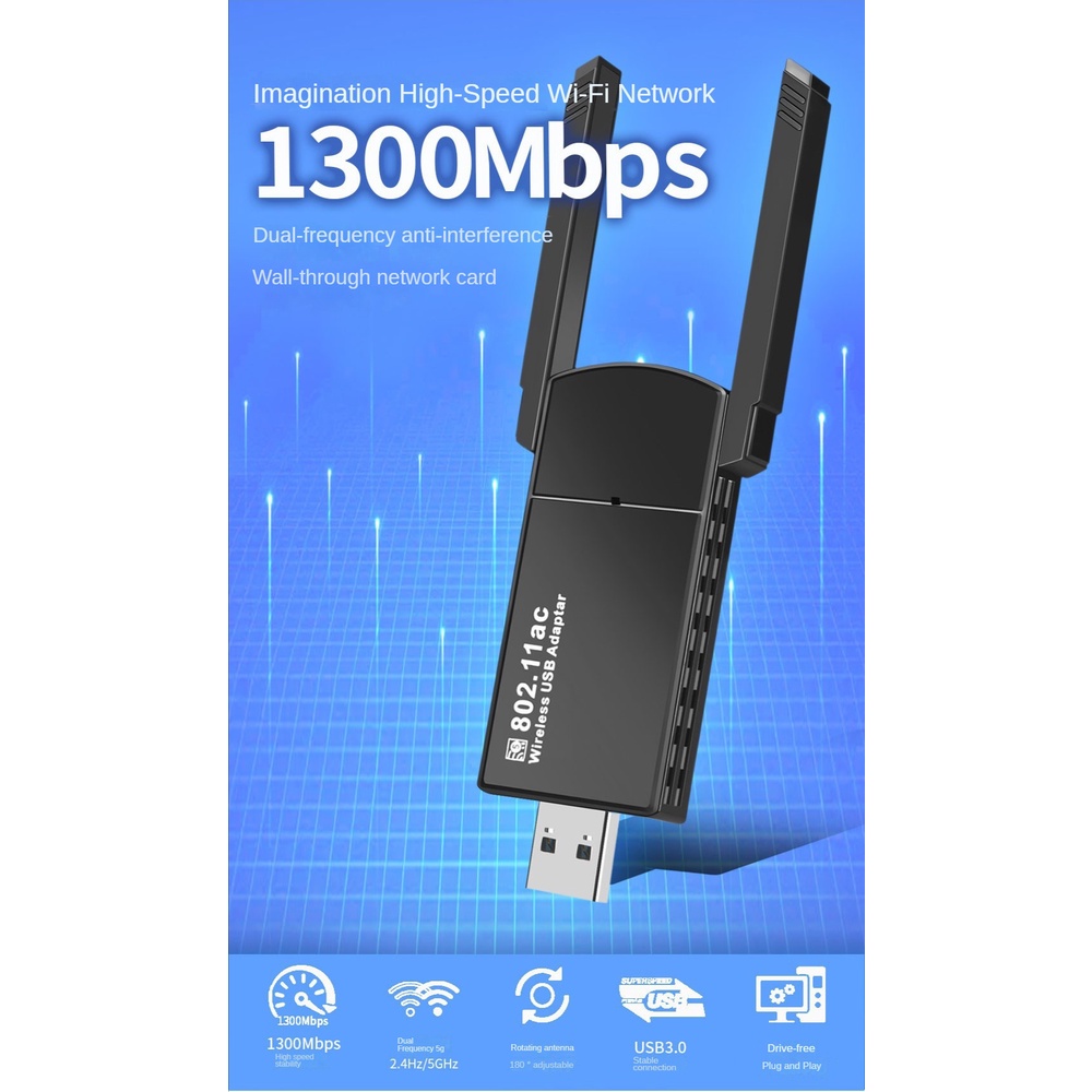 Adaptador USB WiFi 6 Y Bluetooth 5.3 - Doble Banda 2.4/5 GHz, 900 Mbps, Sin Controladores, Para PC Y Portátiles