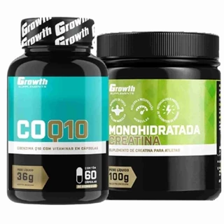 Coenzima Q10 60 Caps + Creatina 100g Monohidratada Growth