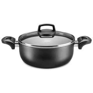 Panela de Alumínio Caçarola MTA 909 N22 3.3 Litros com Tampa de Vidro