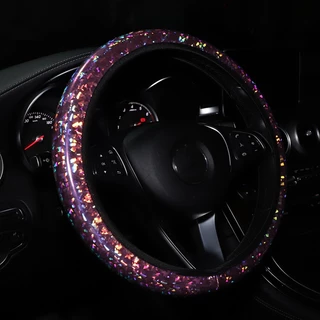 Universal 37-38cm Cobertura Do Volante Carro Colorida Em Cristal Acessórios Internos De Estilo Automotivo